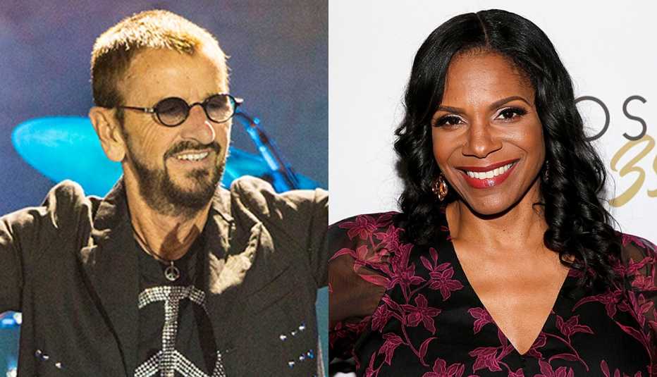 Side by side images of Ringo Starr and Audra McDonald