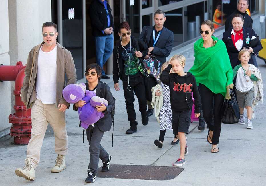 Brad Pitt and his family
