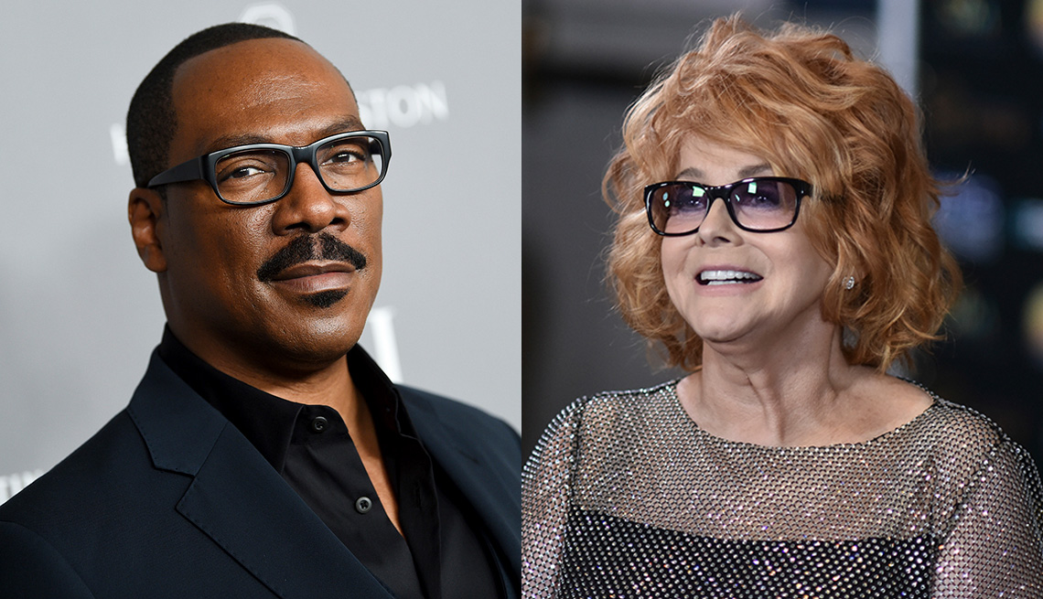 Side by side images of Eddie Murphy and Ann Margret