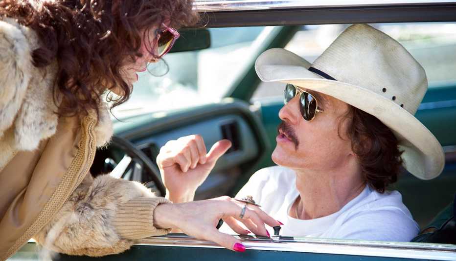 film still from the dallas buyers club with jared leto and matthew mcconaughey 