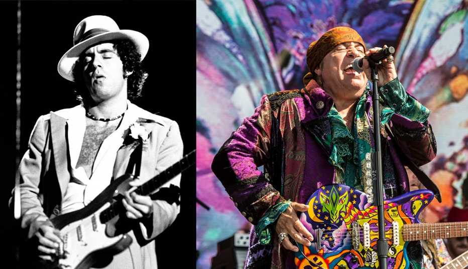 left stevie van zandt performing with bruce springsteen and the e street band and right stevie van zandt performing with little steven and the disciples of soul