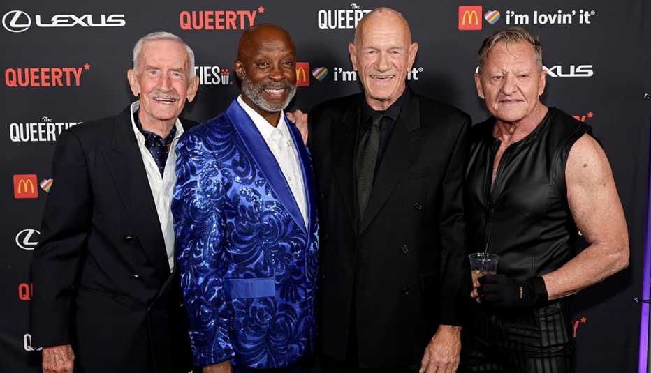 Bill Lyons, Jessay Martin, Robert Reeves and Mick Peterson of Old Gays attend the 2022 The Queerties Awards Celebration at EDEN Sunset in Los Angeles