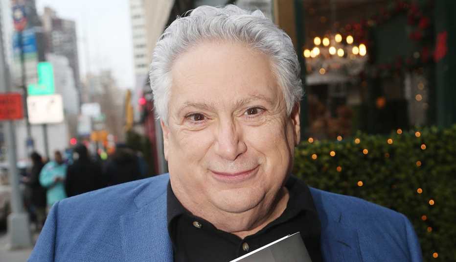 Actor Harvey Fierstein poses for a photo at a dinner celebration for the release of his memoir I Was Better Last Night
