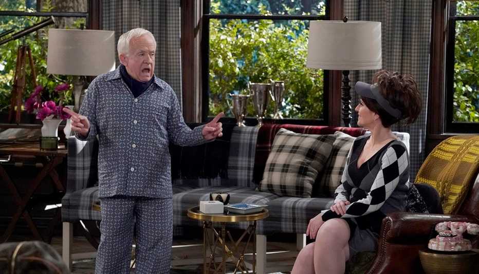 Leslie Jordan and Megan Mullally in a scene from Will and Grace