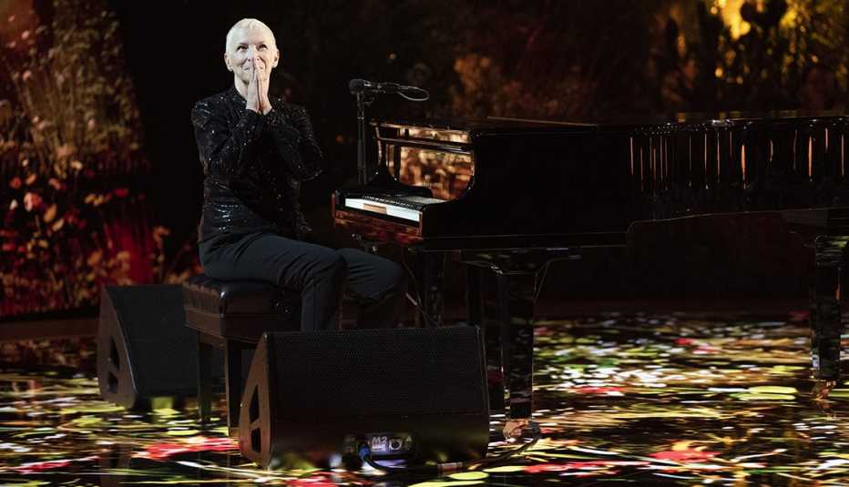 Annie Lennox performs during the second annual Earthshot Prize Awards Ceremony at the MGM Music Hall at Fenway, in Boston, Massachusetts, during which the 2022 winners will be unveiled. Picture date: Friday December 2, 2022. 