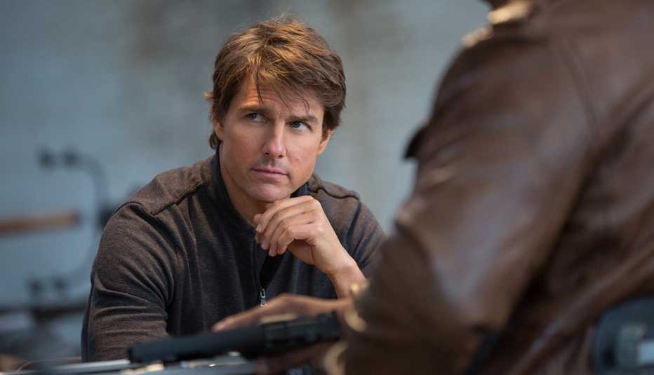 Tom Cruise stars in a scene from the film Mission: Impossible – Rogue Nation