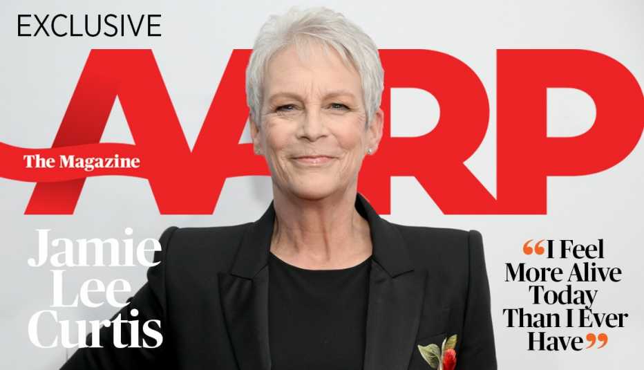 AARP the Magazine digital cover of the Jamie Lee Curtis from the AARP Movies for Grownups Awards