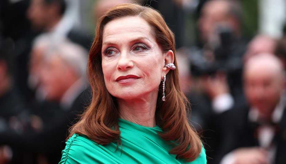 Isabelle Huppert at the screening of Forever Young (Les Amandiers) during the 75th annual Cannes film festival