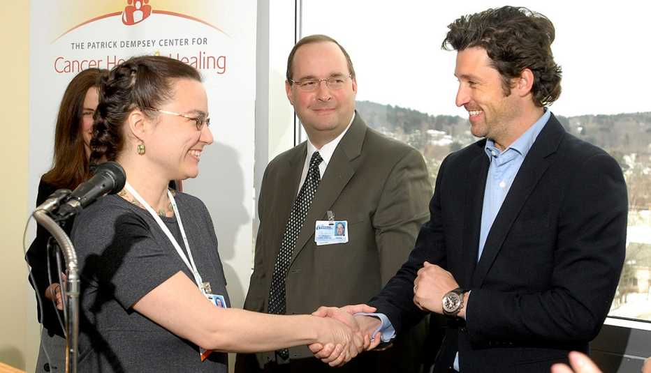 Patrick Dempsey at a dedication ceremony at the Central Maine Medical Center at Lewiston