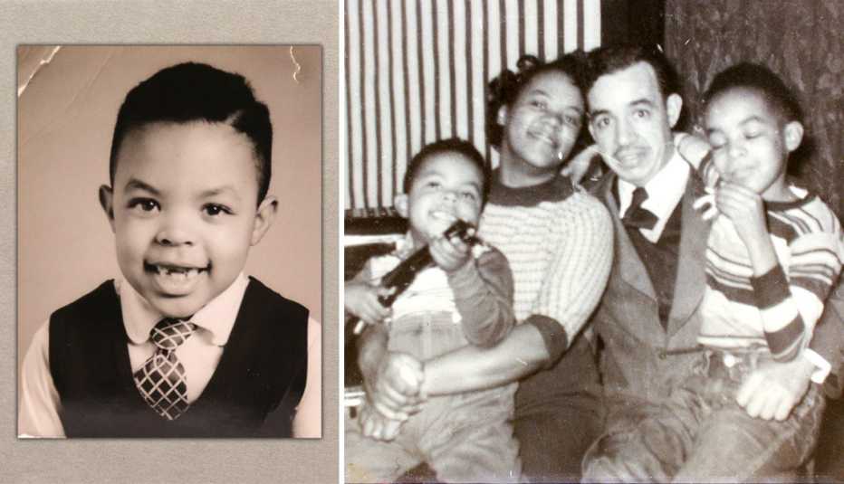 left a photo of henry louis gates junior when he was seven right a photo of his family when he was a child from left to right gates then his mother pauline then his father henry senior then his brother paul