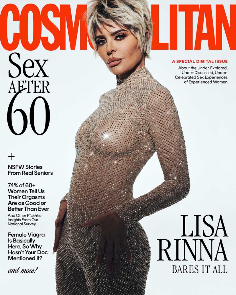 Lisa Rinna on the cover for Cosmopolitan's Sex After 60 digital issue