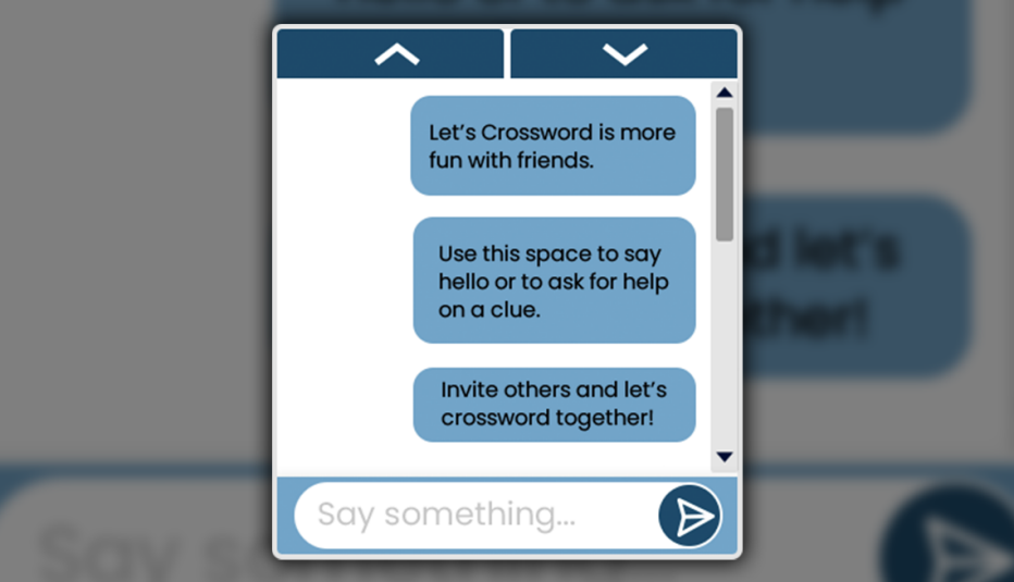 Let's Crossword Screen Shot -Chat Window