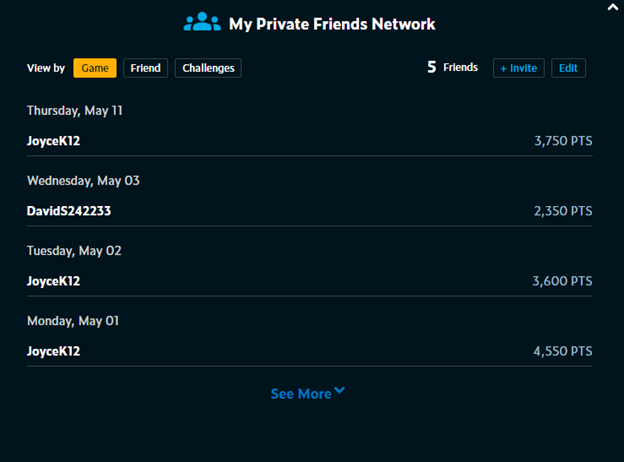 right again trivia private network game tab