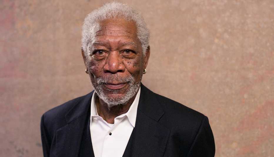Morgan Freeman poses for a photo of the Movies for Grownups Awards