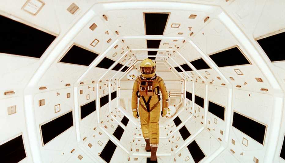 A film scene from '2001: A Space Odyssey' movie.