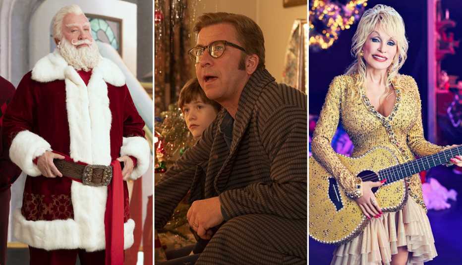 Tim Allen stars as Santa Claus/Scott Calvin in The Santa Clauses; Peter Billingsley stars as Ralphie Parker in A Christmas Story Christmas; ​Dolly Parton stars in Dolly Parton’s Mountain Magic Christmas