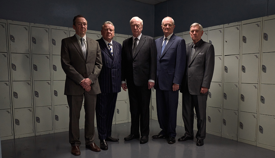 Paul Whitehouse, Ray Winstone, Michael Caine, Jim Broadbent and Tom Courtenay in "King of Thieves"
