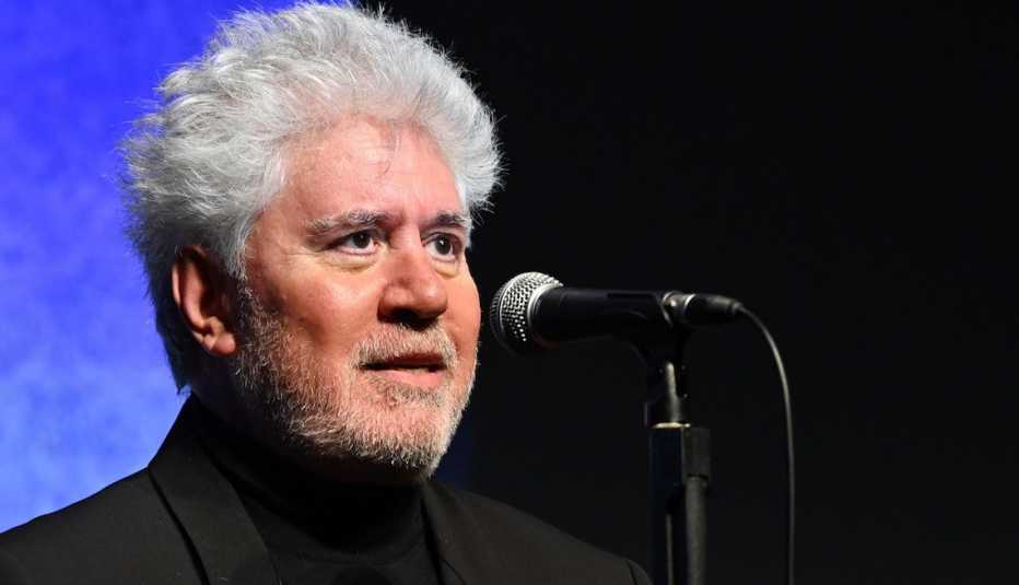 Writer/director Pedro Almodóvar introduces "Pain and Glory" during the 57th New York Film Festival at Alice Tully Hall, Lincoln Center on September 28, 2019 in New York City. 