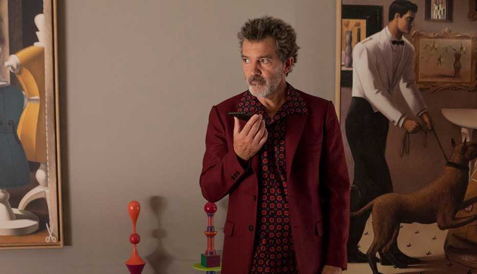 A photo of Pedro Almodovar in the film Pain and Glory