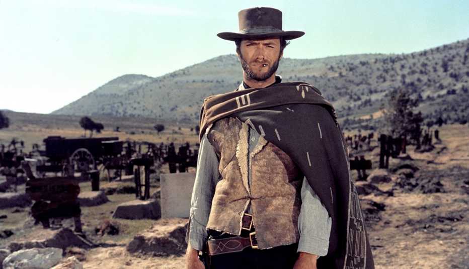Clint Eastwood on the set of the film The Good The Bad and The Ugly