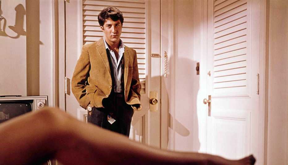 Dustin Hoffman and Anne Bancroft in the film The Graduate