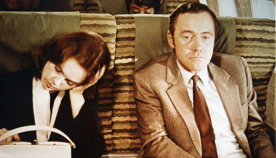 Sandy Dennis and Jack Lemmon in the film The Out of Towners