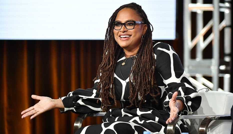 Ava DuVernay speaks during the Oprah Winfrey Network segment of the 2020 Winter T C A Press Tour
