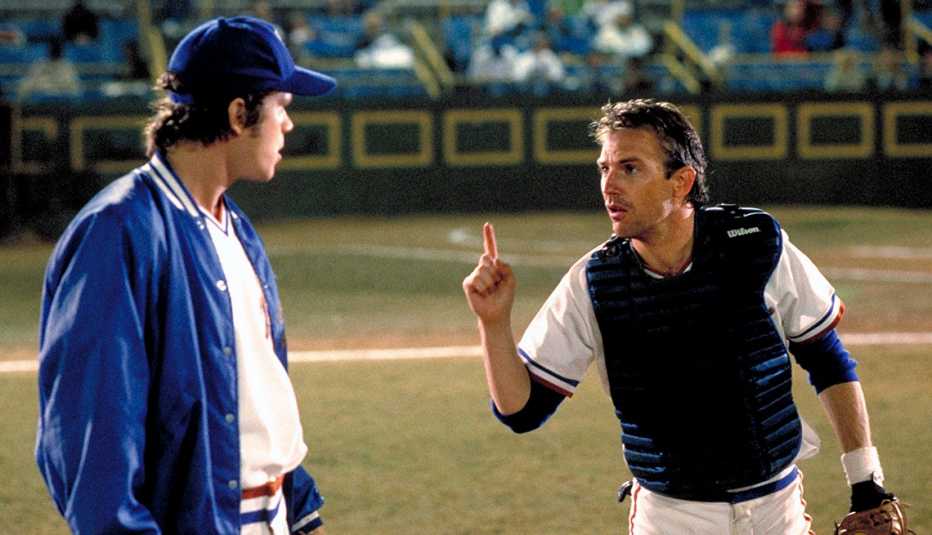 Tim Robbins and Kevin Costner in the film Bull Durham