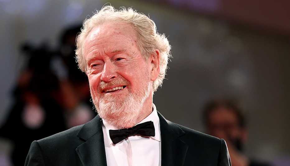 Director Ridley Scott on the red carpet at the 78th Venice International Film Festival