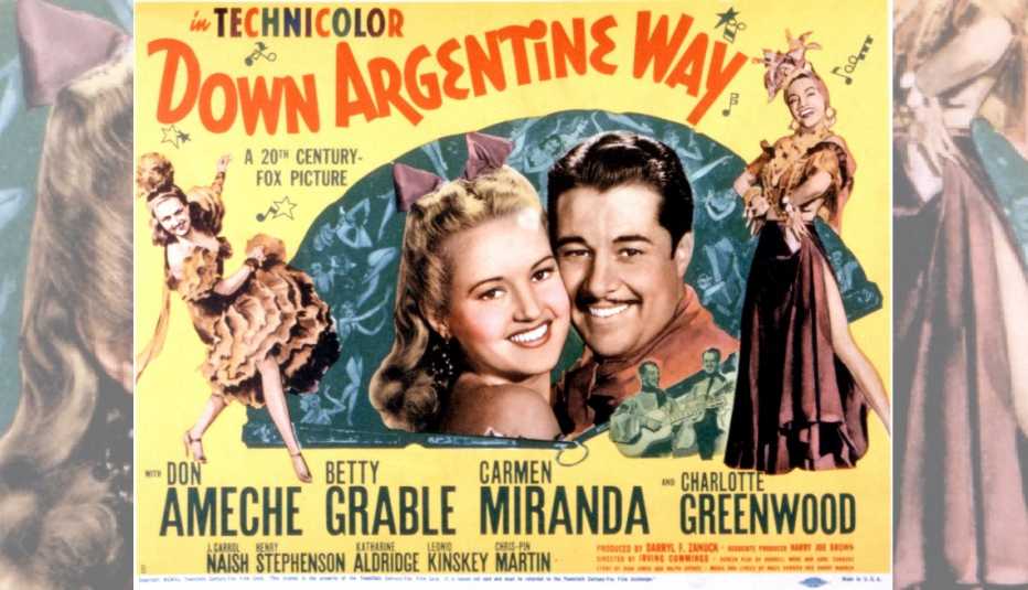 promotional poster for the film down argentine way