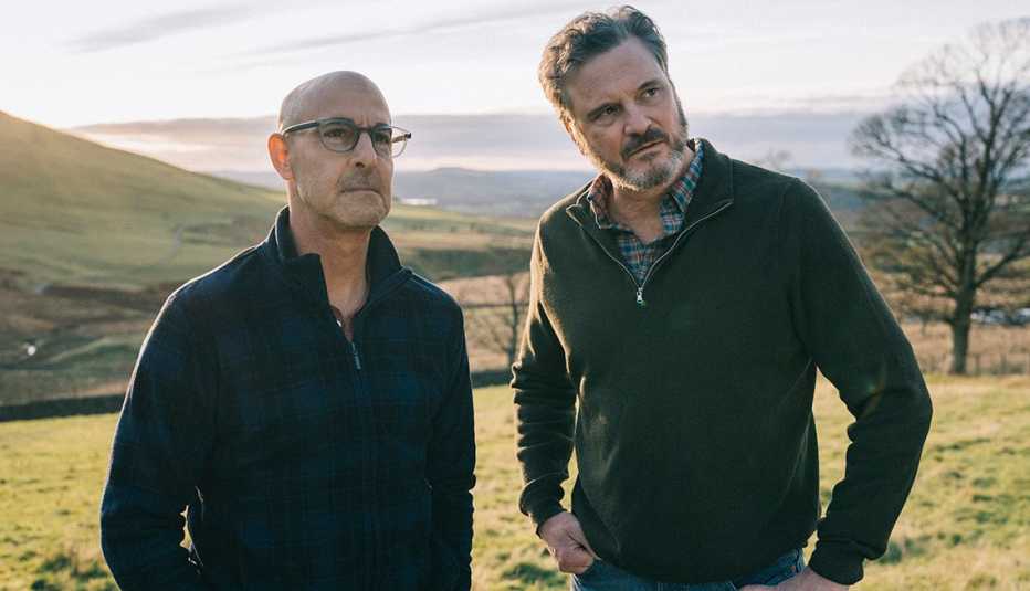 Stanley Tucci and Colin Firth in a scene from the film Supernova