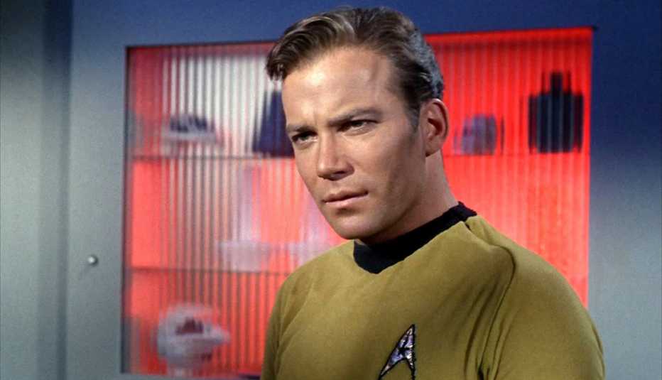 William Shatner as Captain James T. Kirk on Star Trek: The Original Series