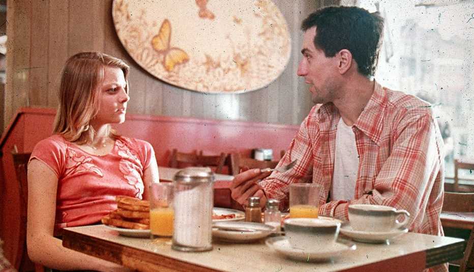 Jodie Foster and Robert De Niro in the diner scene from the film Taxi Driver