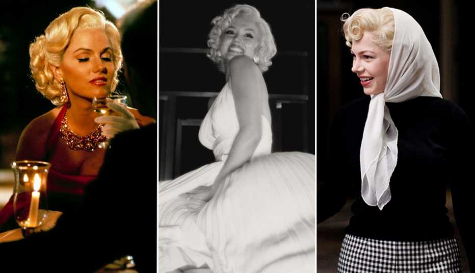 Susan Griffiths stars in Marilyn and Me, Ana de Armas stars in Blonde and Michelle Williams stars in My Week With Marilyn