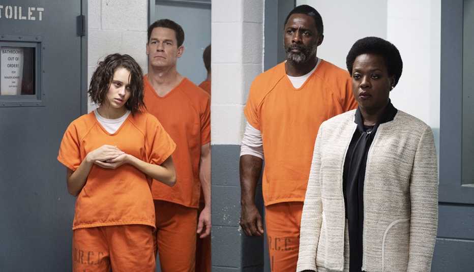 Daniela Melchior, John Cena, Idris Elba and Viola Davis star in the film The Suicide Squad