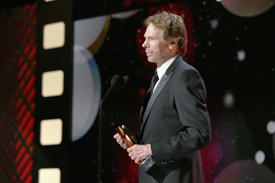 Jerry Bruckheimer onstage accepting his award at the AARP Movies for Grownups Awards