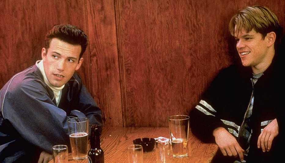 Ben Affleck and Matt Damon in a scene from the film Good Will Hunting