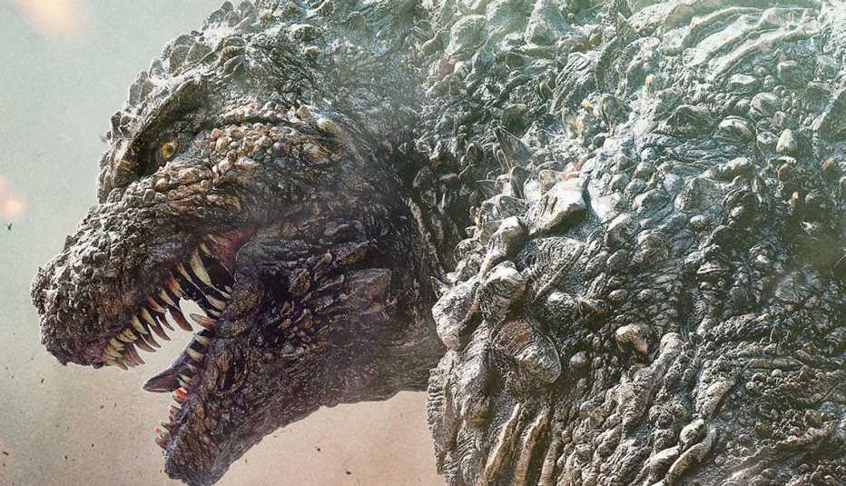 A closeup of Godzilla in "Godzilla Minus One"