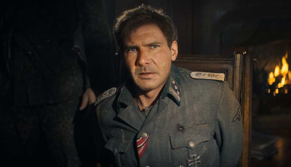 harrison ford wearing a german uniform in a scene from the film indiana jones and the dial of destiny