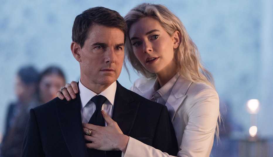 tom cruise and vanessa kirby in a scene from mission impossible dead reckoning part one