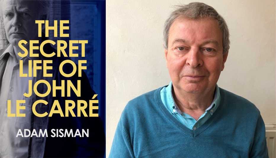 author adam sisman and the book cover for his book the secret life of john le carre