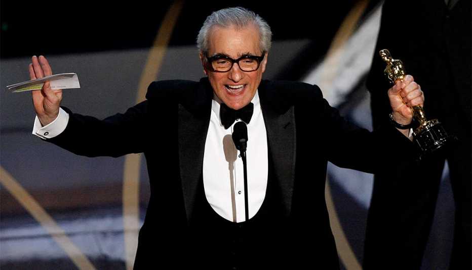 Martin Scorsese accepts the award for Best Director