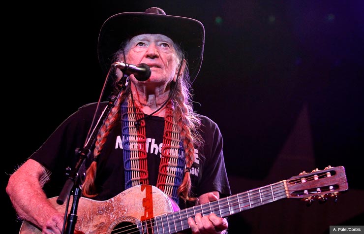 Willie Nelson performing in Hollywood, FL, 2013.