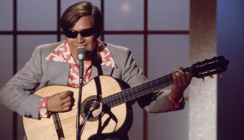 Jose Feliciano performing on 'The Engelbert Humperdinck Show' in 1969.