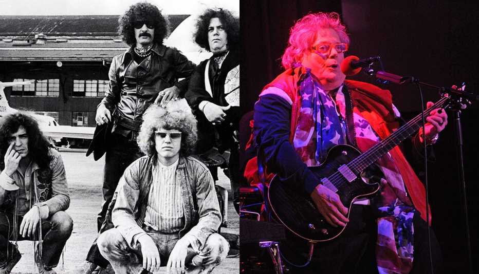 Mountain circa 1969; Leslie West in 2016