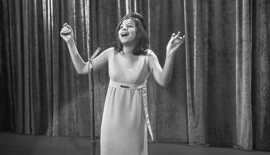 Barbra Streisand performing on The Ed Sullivan Show in 1962