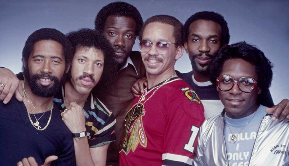 Members of the Commodores pose for a group portrait