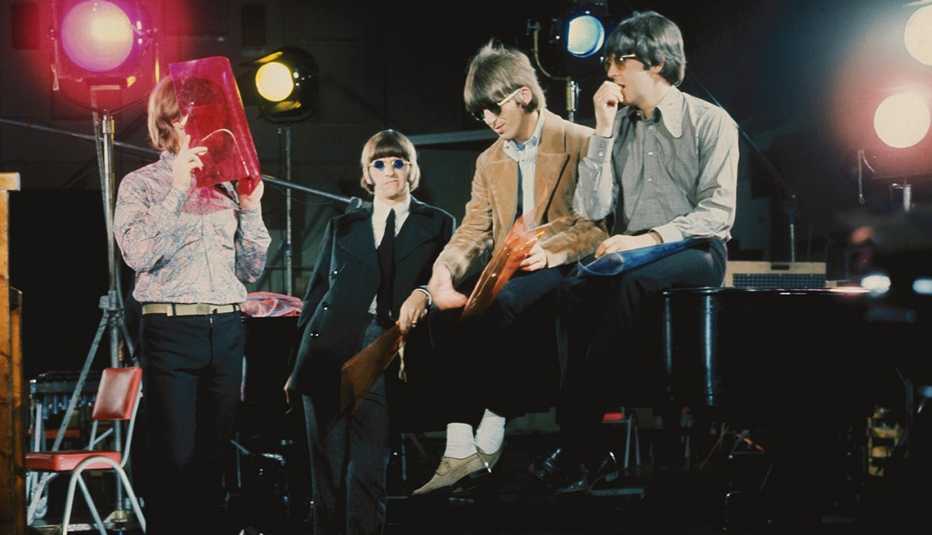 The Beatles in Abbey Road Studios in 1966