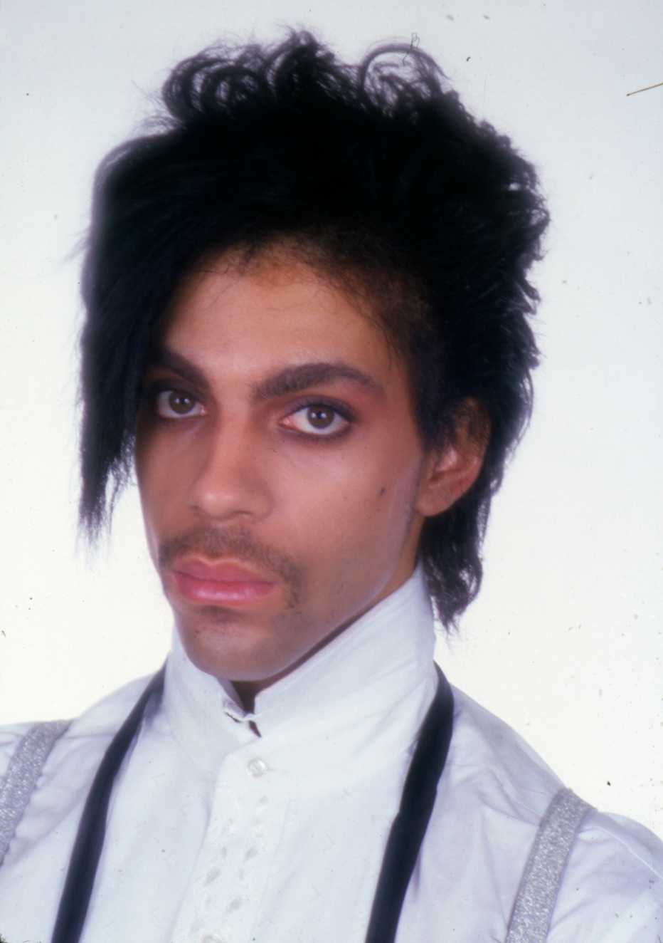 a portrait of prince photographed by lynn goldsmith