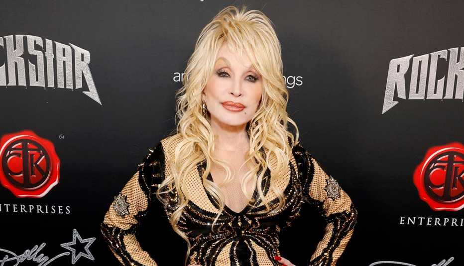 Dolly Parton attends Dolly Parton's Rockstar VIP Album Release Party in Nashville, Tennessee.